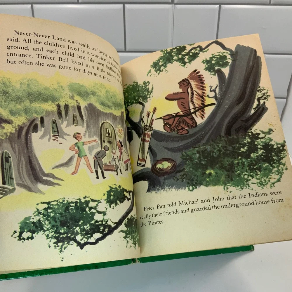 Vintage Wonder Books Lot Peter Pan Wizard of Oz Alice in Wonderland 1950s 1970s
